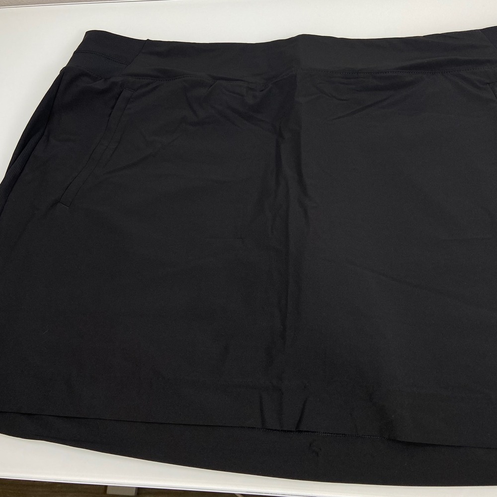 Athleta Womens 26 Black Brooklyn 16" Skort Active Golf Tennis Skirt NWOT